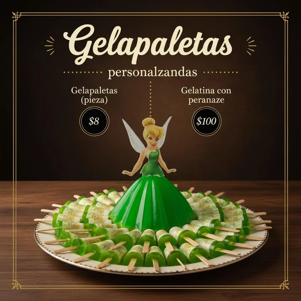 Gelapaletas Personalizadas con Gelatina Temática