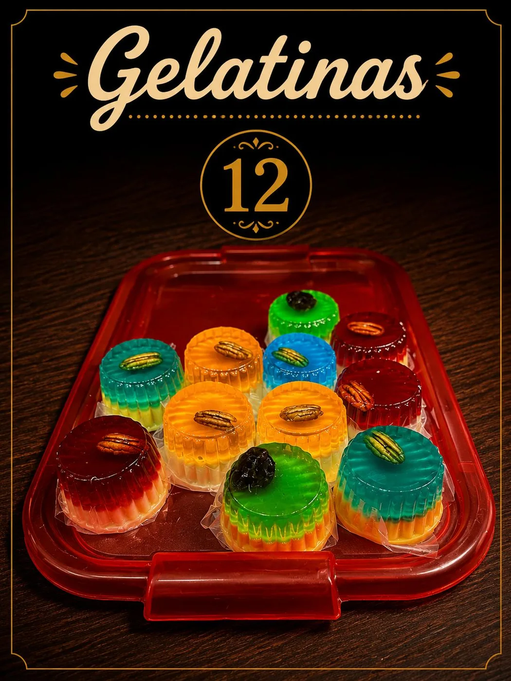 Charola de 12 Gelatinas