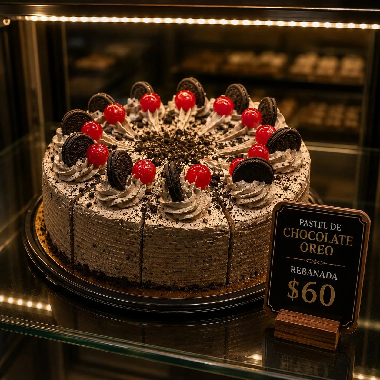 Pastel de Chocolate Oreo por Rebanada
